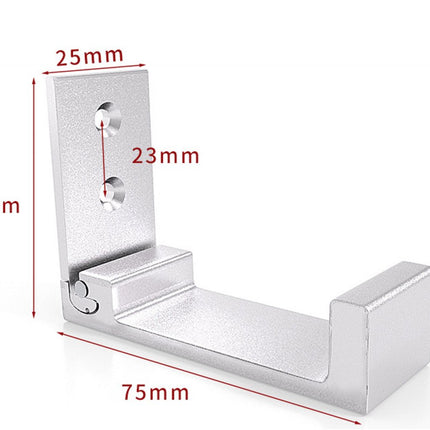 6 pieces - Foldable wall hooks - 6.7*7.5*2.5 cm - Clothes hook - concealable clothes hooks - heavy-duty wall hooks - aluminum hooks - with screws - foldable hooks - for hanging coats, bags, hats, and keys - silver.
