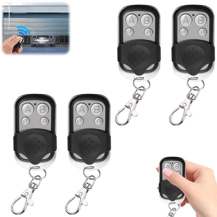 pieces - 433 MHz - Remote control - Garage door openers - Remote control for car garage door - universal garage door remote control - automatic garage door remote control - for car garage door - with keychain - 4 channels.
