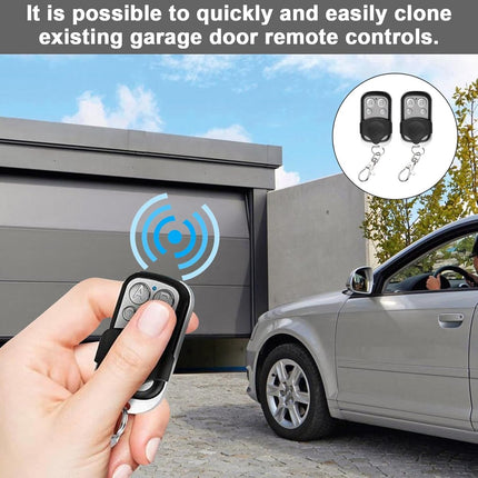pieces - 433 MHz - Remote control - Garage door openers - Remote control for car garage door - universal garage door remote control - automatic garage door remote control - for car garage door - with keychain - 4 channels.
