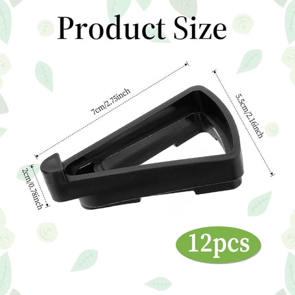 12 pieces - Flowerpot feet - Pot feet - Plant supports - Planter coasters - Flowerpot lifters - Triangular Planter Feet - Flowerpot risers - Non-slip - Breathable - Flowerpot feet - for Outdoor Plant Pots and Flowers - 7*5.5*2 cm - black.
