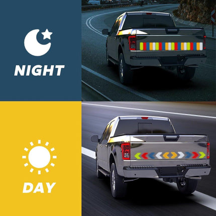 100 pieces - reflective stickers - reflective tape - reflective safety warning strips - reflective strips - waterproof - for bicycles, helmets, cars, mailboxes, backpacks, trailers and outdoor equipment - rectangle and arrow.