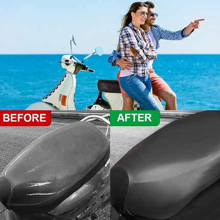 Motorcycle Seat Cover - Electric Bike Seat Cover - Scooter Seat Cover - Rain Seat Cover Scooter - Waterproof PU Scooter Seat Cover - Universal Seat Cover - Wear-Resistant Waterproof Cover - Seat Cover - For Most - 80*60 cm - Black.