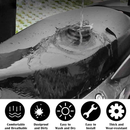 Motorcycle Seat Cover - Electric Bike Seat Cover - Scooter Seat Cover - Rain Seat Cover Scooter - Waterproof PU Scooter Seat Cover - Universal Seat Cover - Wear-Resistant Waterproof Cover - Seat Cover - For Most - 80*60 cm - Black.