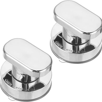pieces - Door handle - Suction cup door grip - Suction cup handle - suction cup glass mirror door handle - suction cup handles for sliding doors - shower door handle - self-adhesive push-pull armrest - cabinet handles - for window, cabinet, toilet - 62x50.