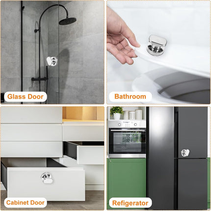 pieces - Door handle - Suction cup door grip - Suction cup handle - suction cup glass mirror door handle - suction cup handles for sliding doors - shower door handle - self-adhesive push-pull armrest - cabinet handles - for window, cabinet, toilet - 62x50.