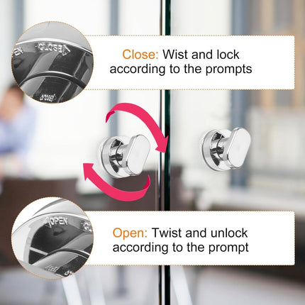 pieces - Door handle - Suction cup door grip - Suction cup handle - suction cup glass mirror door handle - suction cup handles for sliding doors - shower door handle - self-adhesive push-pull armrest - cabinet handles - for window, cabinet, toilet - 62x50.