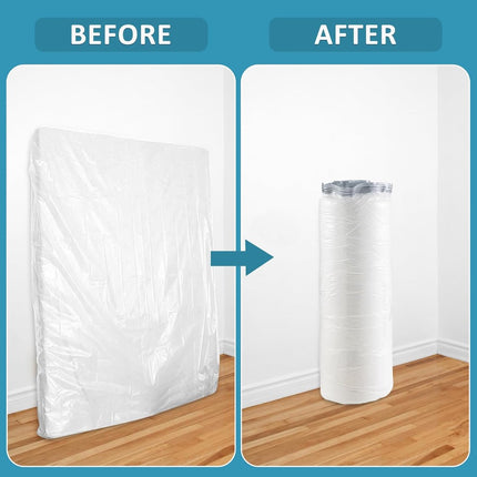 Large vacuum storage bags - 220*100cm - vacuum mattress bag - waterproof - resealable - with zipper - reusable - space-saving bags - vacuum seal - for mattresses, clothing - vacuum pump not included - transparent.