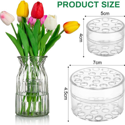 4 pieces - Bouquet Twister - Flower Holder - Rotating Flower Holder - Reusable Flower Holder - Stem Holder - Flower Arranging - DIY Flower Arrangement Stand - Flower Arranging Tools - Bouquet Supplies - 9 holes/19 holes - Transparent.