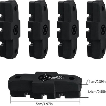 4 pieces - Brake pads - Bicycle brake pads - Replacement brake pads - Suitable for Magura HS11 HS22 HS24 HS33 HS66 - Brake pads for mountain bikes - Rubber bicycle brake pads - rubber road bike brake cover - bicycle accessories - black.