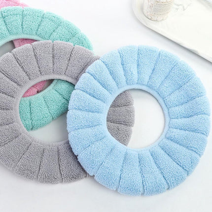 3-Piece Toilet Seat Cover - Toilet Seat Cover - Soft Toilet Seat - Toilet Cover - Toilet Seat Cover - WC Seat Cover - Universal Toilet Seat Cover - toilet seat cover - Reusable - Universal Fit - For Most Toilet Seats - Grey, Green, Blue.