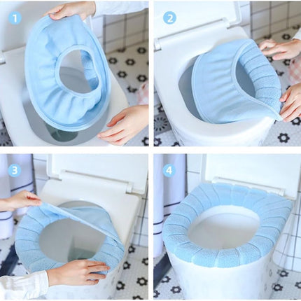 3-Piece Toilet Seat Cover - Toilet Seat Cover - Soft Toilet Seat - Toilet Cover - Toilet Seat Cover - WC Seat Cover - Universal Toilet Seat Cover - toilet seat cover - Reusable - Universal Fit - For Most Toilet Seats - Grey, Green, Blue.