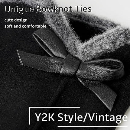 Gloves - women's gloves - winter gloves - Winter gloves - Insulated touchscreen gloves - touchscreen gloves for index finger - Cycling Gloves - Elegant and stylish - Black.