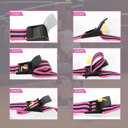 Resistance Bands - Resistance band - Booty bands - Fitness Elastic - Fitness Resistance Bands - Booty bands for training - Blood flow restriction bands - Adjustable BFR training bands - for training your glutes, squat, thighs - Pink.