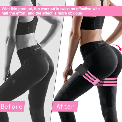 Resistance Bands - Resistance band - Booty bands - Fitness Elastic - Fitness Resistance Bands - Booty bands for training - Blood flow restriction bands - Adjustable BFR training bands - for training your glutes, squat, thighs - Pink.