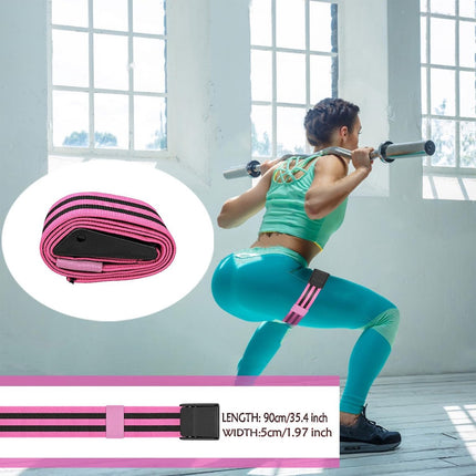 Resistance Bands - Resistance band - Booty bands - Fitness Elastic - Fitness Resistance Bands - Booty bands for training - Blood flow restriction bands - Adjustable BFR training bands - for training your glutes, squat, thighs - Pink.