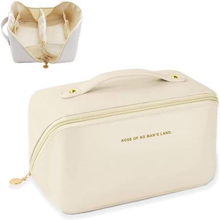 Toiletry Bag - Women's Toiletry Bag - Toiletry Bags - Travel Makeup Bag with Handle - Beauty Cases - Waterproof PU Makeup Bag - Cosmetics Bag - Small Makeup Pouch - Waterproof Portable Toiletry Bag Storage Bag for Women - For Men & Women Cosmetic Organize.