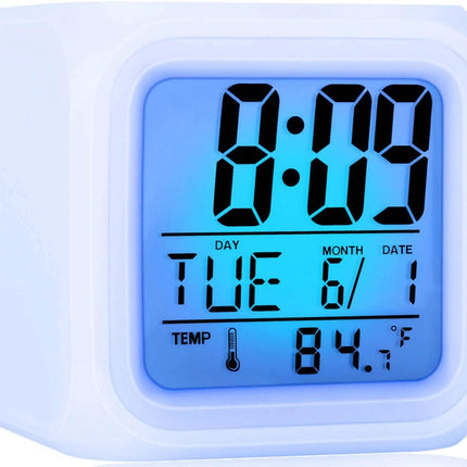 Alarm clock - digital alarm clock - Digital Clock - digital alarm clocks - Digital Children's Alarm Clock with 7 Color Changes - Children's Alarm Clock - LED Night Light - Alarm Clock - child's alarm clock - Travel Alarm Clock - Alarm Clock - for bedroom,.
