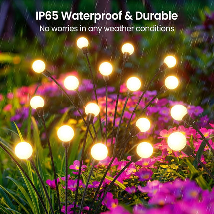 Solar Garden Lighting - Solar Lights Outdoor - 4 Pack 32 LED Oscillating Solar Garden Lights - Solar Garden Lamp - Fireflies - Firefly Light for Outdoor Decorations - Solar Garden Lighting - Solar Energy - Waterproof - Garden Torch - Garden Lantern.