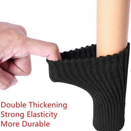 24 pieces furniture leg socks - Chair socks - black furniture socks - chair leg floor protectors - Chair Leg Felt Pads - high elastic chair leg covers furniture caps set - easy to move and reduce noise - Furniture Leg - Anti-slip mat.