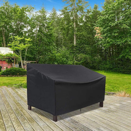 163*66*89 cm - Garden bench covers - Garden chair covers - Dust cover - waterproof - Garden accessories - 2-seater - cover for garden bench - windproof - anti-UV - tear resistance - 210D Oxford fabric - Loveseat cover - for 2-seater bench - black.