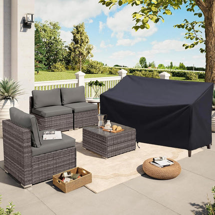 163*66*89 cm - Garden bench covers - Garden chair covers - Dust cover - waterproof - Garden accessories - 2-seater - cover for garden bench - windproof - anti-UV - tear resistance - 210D Oxford fabric - Loveseat cover - for 2-seater bench - black.