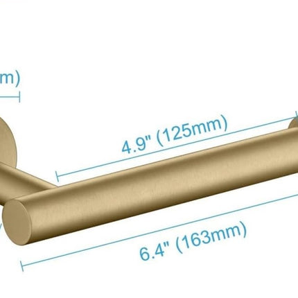 Wall-mounted toilet roll holder - Paper towel holder - waterproof - rustproof - 304 stainless steel toilet roll holder for bathroom - with screws - bathroom accessories - 163*80*47 mm - gold.
