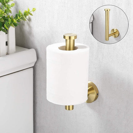 Wall-mounted toilet roll holder - Paper towel holder - waterproof - rustproof - 304 stainless steel toilet roll holder for bathroom - with screws - bathroom accessories - 163*80*47 mm - gold.
