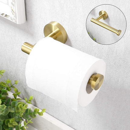 Wall-mounted toilet roll holder - Paper towel holder - waterproof - rustproof - 304 stainless steel toilet roll holder for bathroom - with screws - bathroom accessories - 163*80*47 mm - gold.