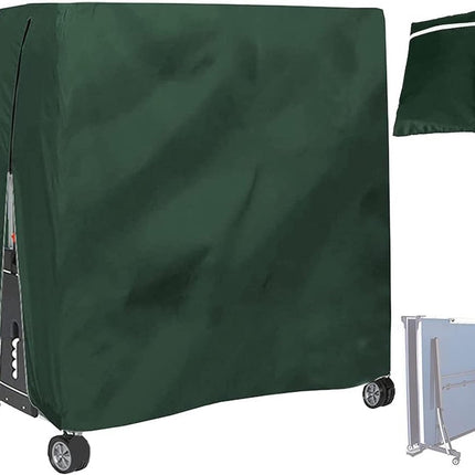 210D Waterproof Table Tennis Table Cover - Table Tennis Table Cover - Waterproof, windproof and UV-resistant - Dustproof - Table Tennis Table Protector - Protective Cover - Foldable Table Tennis Table Cover for Indoor and Outdoor Use - Green - 165×70×185c.