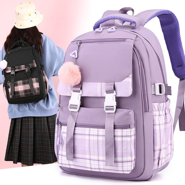 Girls School Student School Bag Outdoor Backpack - Youth school bag - Backpack - Pink - Luxury Backpack - Laptop bag - School bag - Backpack - Rucksack - Large Women's Backpack - Waterproof Women's Travel Backpack - Rucksack - Teenagers - with Laptop Comp.