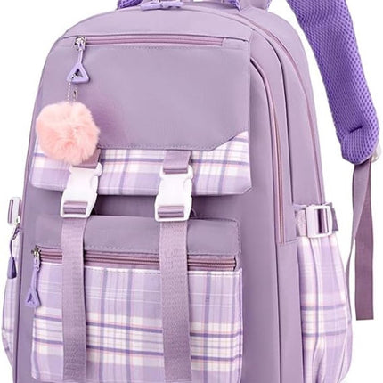Girls School Student School Bag Outdoor Backpack - Youth school bag - Backpack - Pink - Luxury Backpack - Laptop bag - School bag - Backpack - Rucksack - Large Women's Backpack - Waterproof Women's Travel Backpack - Rucksack - Teenagers - with Laptop Comp.
