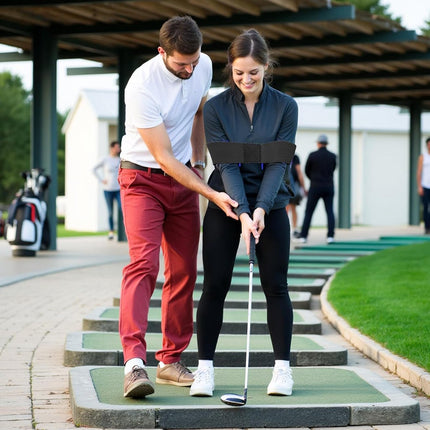 2 pieces - Golf Swing Training Band - golf swing training aids - golf swing trainer - golf training aids - golf accessories for beginners - for movement correction - for men, women and children - 35*7 cm - black.