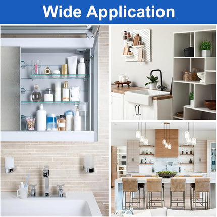 4 pieces - Glass clamp - Glass shelf brackets - Adjustable - Glass shelf bracket - fishmouth glass clip - wall mounting bracket - zinc alloy - furniture accessories - hardware accessories - with screws - for shelves of 3-20 mm thickness - 56*24*50 mm - wh.