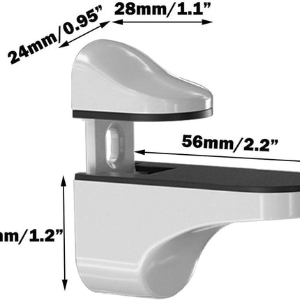 4 pieces - Glass clamp - Glass shelf brackets - Adjustable - Glass shelf bracket - fishmouth glass clip - wall mounting bracket - zinc alloy - furniture accessories - hardware accessories - with screws - for shelves of 3-20 mm thickness - 56*24*50 mm - wh.