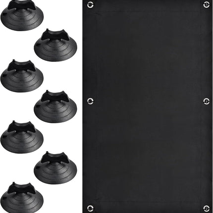 Blackout roller blind - No drilling required - 96 x 100 cm - Portable blackout curtain for windows - with 7 suction cups - Thermal insulation, Sun protection, Roller blind for skylight, Bedroom, Garden, Car - Black.