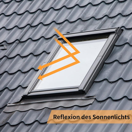 Blackout roller blind - No drilling required - 96 x 100 cm - Portable blackout curtain for windows - with 7 suction cups - Thermal insulation, Sun protection, Roller blind for skylight, Bedroom, Garden, Car - Black.