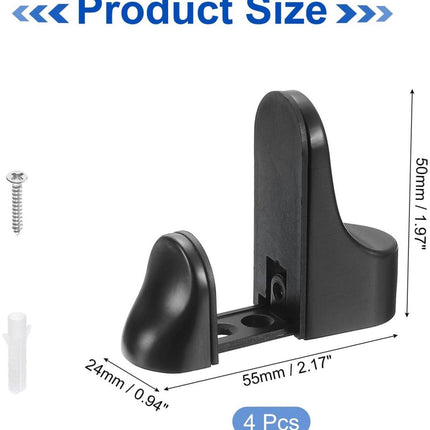 4 pieces - Glass clamp - Glass shelf brackets - Adjustable - Glass shelf bracket - fishmouth glass clip - wall mounting bracket - zinc alloy - furniture accessories - hardware accessories - with screws - for shelves of 3-20 mm thickness - 56*24*50 mm - bl.