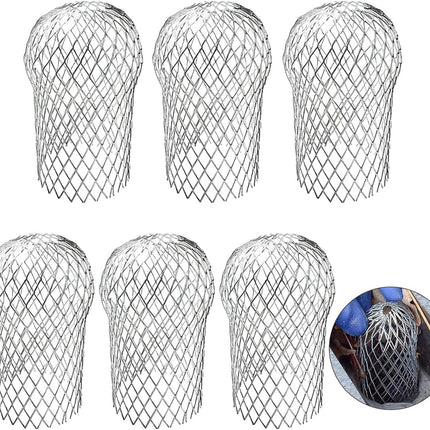 Downpipe leaf catcher - 6 Pieces - Wire mesh screen - Downpipe protector - Gutter guard - gutter guard - Against leaves in gutter - Leaf catcher - Anti-Clog - for preventing blockage and debris.