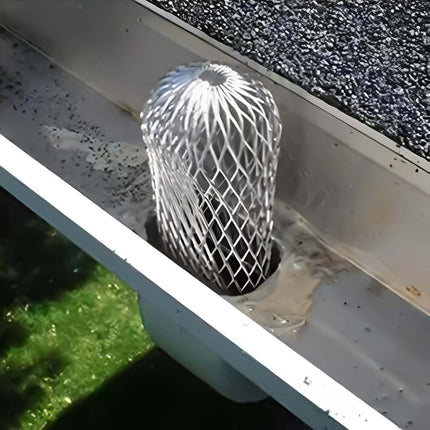 Downpipe leaf catcher - 6 Pieces - Wire mesh screen - Downpipe protector - Gutter guard - gutter guard - Against leaves in gutter - Leaf catcher - Anti-Clog - for preventing blockage and debris.