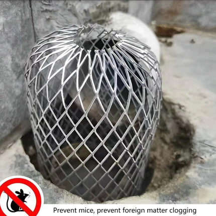 Downpipe leaf catcher - 6 Pieces - Wire mesh screen - Downpipe protector - Gutter guard - gutter guard - Against leaves in gutter - Leaf catcher - Anti-Clog - for preventing blockage and debris.