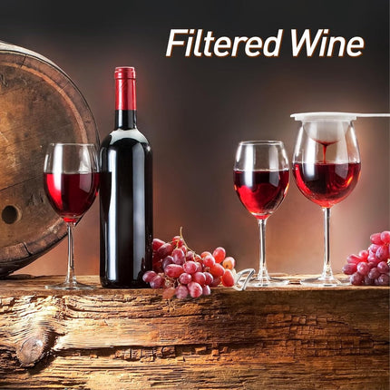 4 pieces - Filter screen - nylon fine sieve with handle - 100/200/300/400 mesh - food filter - fine mesh filter - plastic kitchen sieve - fine mesh sieve - for filtering juice, milk, wine, coffee - white - 14.5*24 cm.