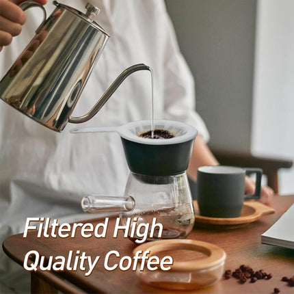 4 pieces - Filter screen - nylon fine sieve with handle - 100/200/300/400 mesh - food filter - fine mesh filter - plastic kitchen sieve - fine mesh sieve - for filtering juice, milk, wine, coffee - white - 14.5*24 cm.