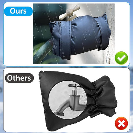 2 Pieces Frost Protection Cover - Tap Freeze Cover - Frost-Free Outdoor Tap Protection Cover - Outdoor Tap Covers - Frost Protection - Outdoor Tap Cover - Frost Protection Facade Tap - Frost Cover - Anti-frost - Waterproof Reusable - Black.