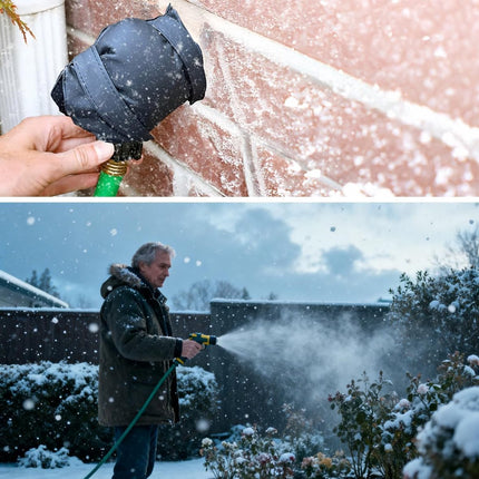 2 Pieces Frost Protection Cover - Tap Freeze Cover - Frost-Free Outdoor Tap Protection Cover - Outdoor Tap Covers - Frost Protection - Outdoor Tap Cover - Frost Protection Facade Tap - Frost Cover - Anti-frost - Waterproof Reusable - Black.