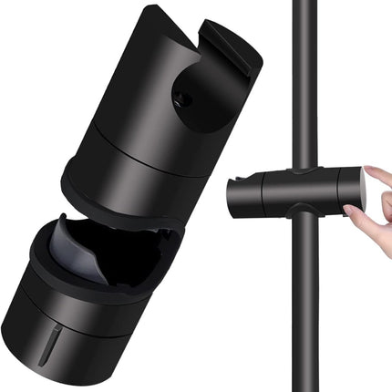 Shower holder - Shower head holder - Shower head - Adjustable shower head holder - Universal black shower head holder - Shower head holder - Hand shower – Hand shower holder - For shower rods 20-25 mm - Shower head holder - Black.
