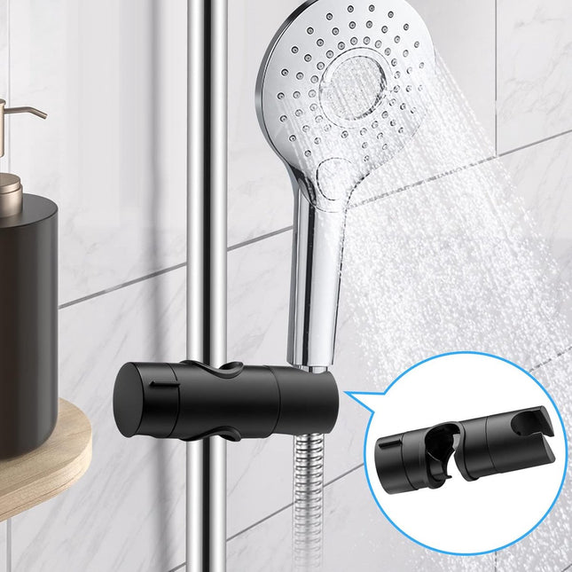 Shower holder - Shower head holder - Shower head - Adjustable shower head holder - Universal black shower head holder - Shower head holder - Hand shower – Hand shower holder - For shower rods 20-25 mm - Shower head holder - Black.