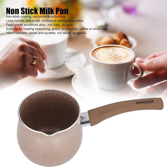 coffee pot - milk pan - non-stick milk pan - 10 cm small pan - insulated soup pot - mini milk pan - aluminum alloy - burn-resistant.