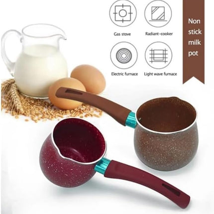 coffee pot - milk pan - non-stick milk pan - 10 cm small pan - insulated soup pot - mini milk pan - aluminum alloy - burn-resistant.