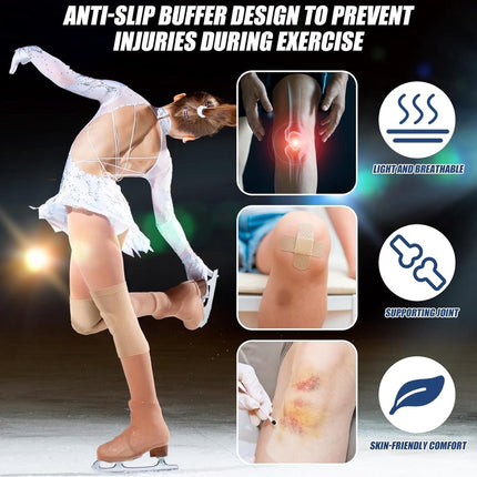 pairs of figure skating knee pads - gel dance knee pads - Knee Arthritis size M - Knee pain - Knee heating - cushioning and support - breathable material for dancing skating women girls men.
