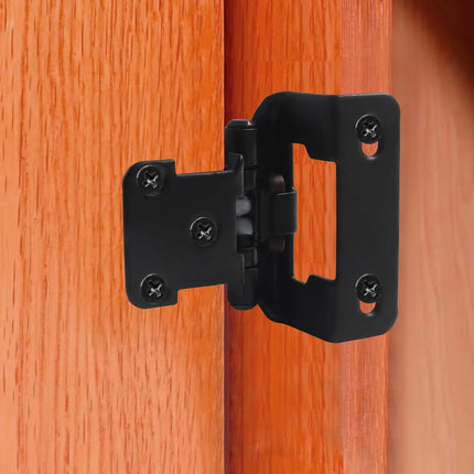 pieces - Hinges - Kitchen cabinet hinges - Cabinet door hinges - Furniture hinges - Flap hinge - Interior door hinges - surface-mounted hinges for kitchen cabinets - semi-concealed cabinet hinges - with screws - for cabinet doors, cabinets - black.